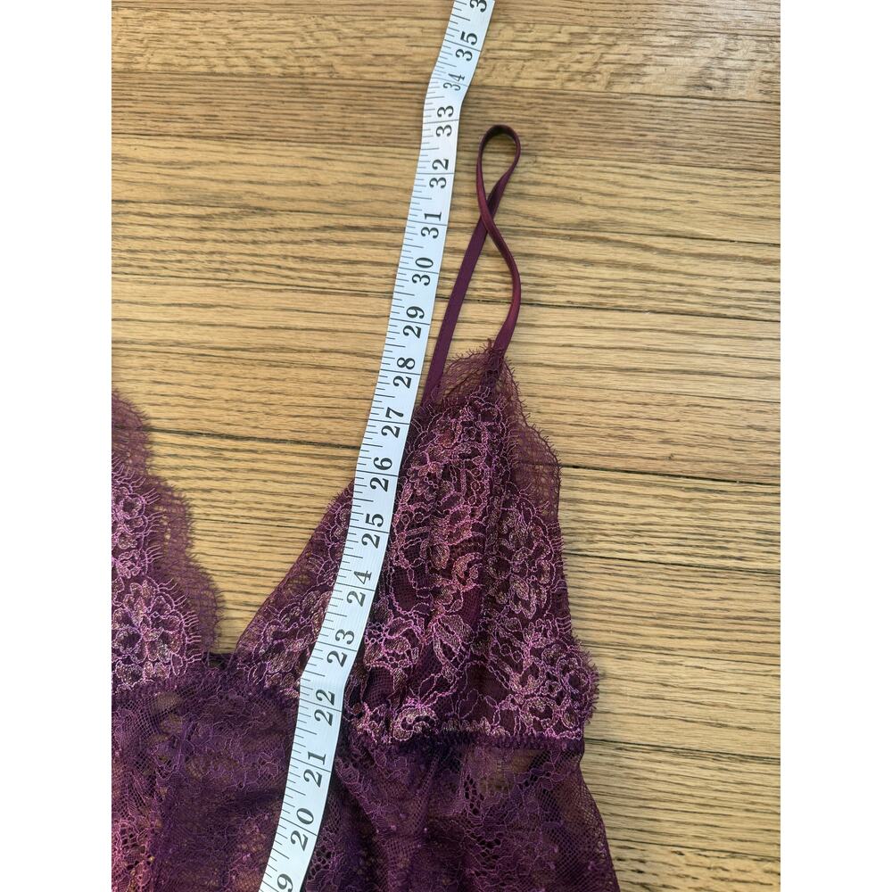 Sheer Purple Lace Babydoll Slip Dress Lingerie Romantic Goth Fairy - Picture 9 of 9